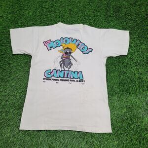 Vintage Funny Mosquitos Shirt S/M 18x25 Los Mosquitos Cantina